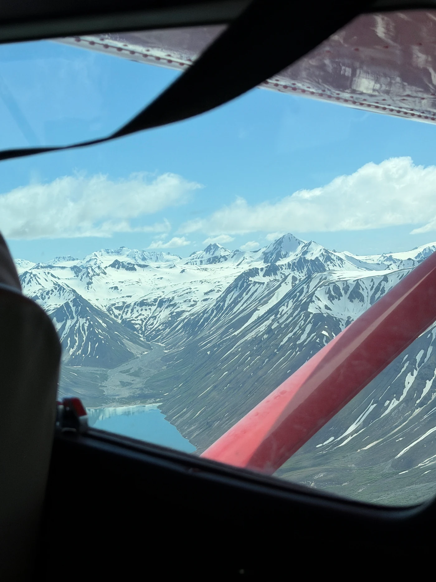 A photo taken by Jacob Padilla. Location: Seaplane over Alaska